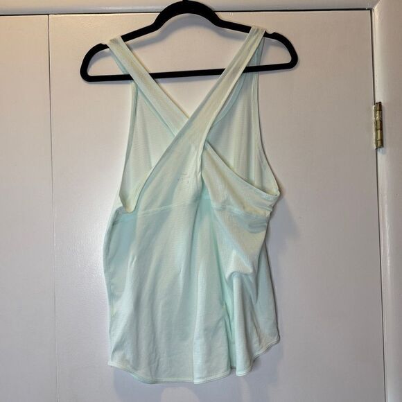 NIKE Dri Fit Breathe Running Tank Top Shirt Mint Green CZ9608-394 Women’s Large - Picture 6 of 9
